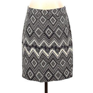 J crew ikat tribal print pencil skirt - like new ✨